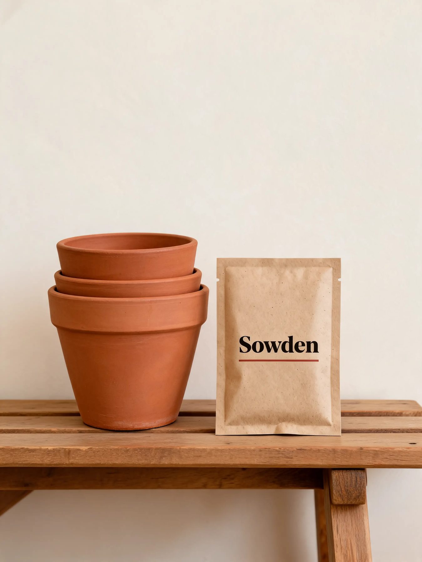 Terracotta Pots, Set of Three